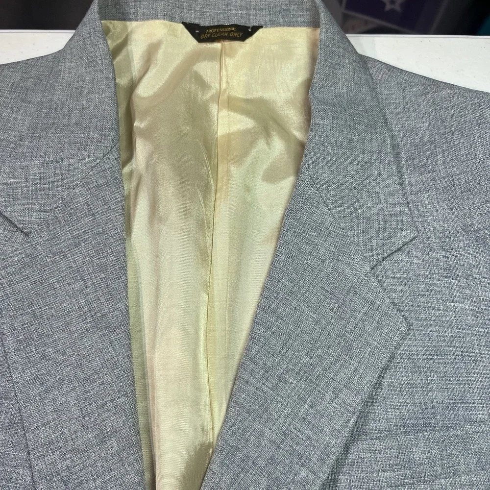 VTG Levi's Men's Action Suit Sport Coat Blazer 42R Light Blue Grey‎ 2 Button